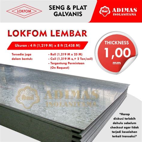 Jual Bjls Seng Galvanis Lembar Tebal 10 Mm 1219 M X 2438 M Merk