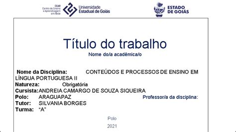 APRESENTAÇÃO DE SLIDES UEG EM REDE YouTube