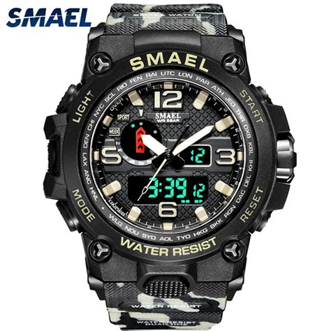 Smael Sports Watches For Men Alarm Waterproof Clock Army Reloj Hombre