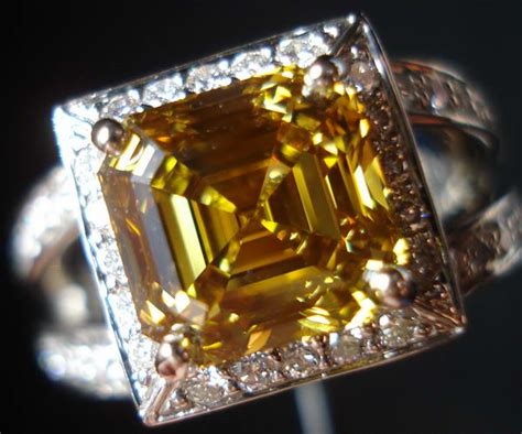 Asscher Halo Ring Platinum Chocolate Diamonds