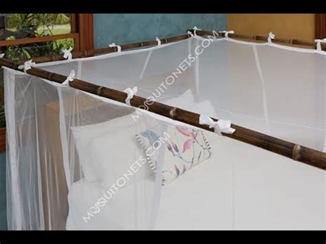 DIY Bed Canopy Mosquito Net Frame Using Bamboo Or Wood YouTube