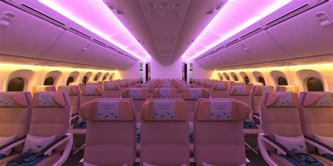 Boeing 787 Etihad economy interior 3D model | CGTrader