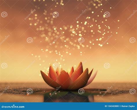 A Lotus Flower Good For Relaxation Stock Illustration Illustration Of