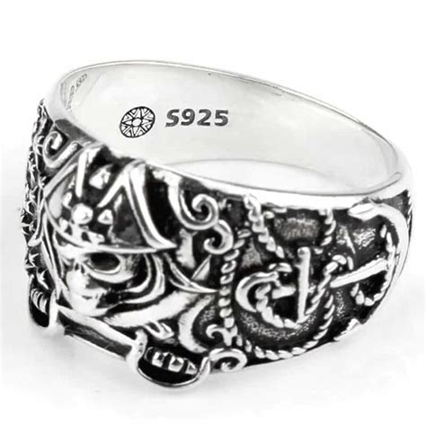 Bague Pirate Argent Du Capitaine Jolly Roger