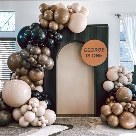 Amazon Brown Black Balloon Garland Arch Kit 127Pcs Nude Neutral Cream Beige Double Stuffed