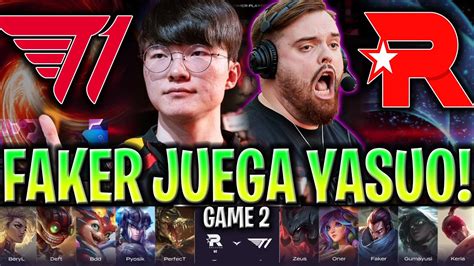 FAKER JUEGA YASUO Y KERIA LEE SIN T1 Vs KT Game 2 LCK SUMMER