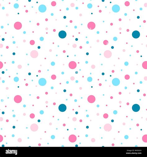 Seamless Polka Dots Texture Pink Spotted Background Vector Stock