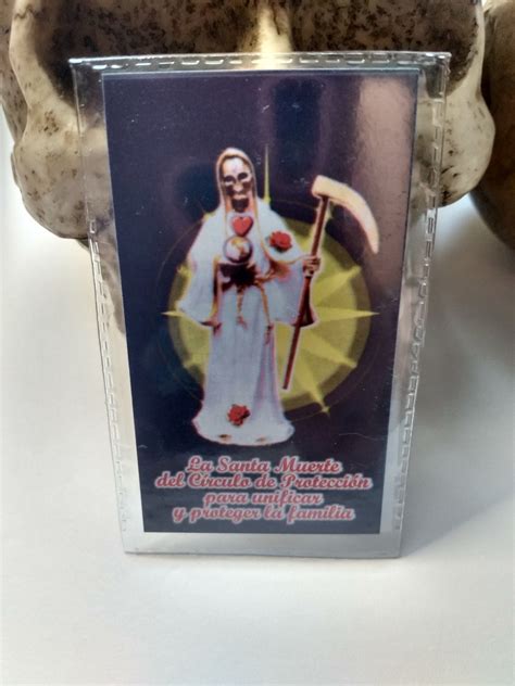 Tarjeta De Oraci N Laminada Santa Muerte X Pulgadas Etsy M Xico