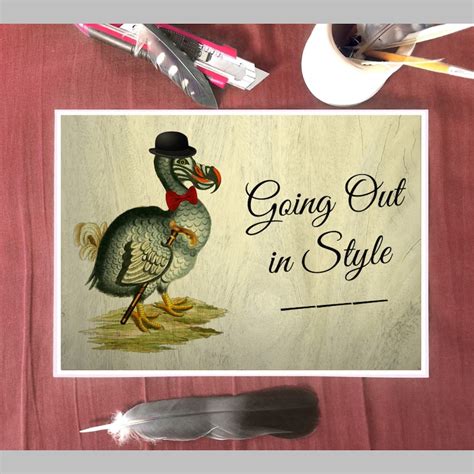 Wood Effect Print Dodo Going Out in Style Funny Quote Dodo | Etsy