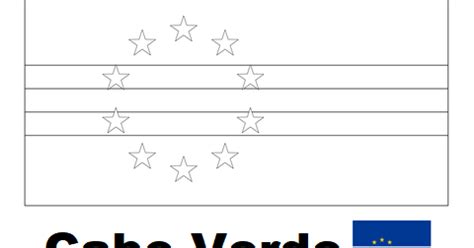 Blog De Geografia Bandeira De Cabo Verde Para Colorir