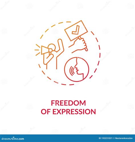 Icono De Concepto De Libertad De Expresión Ilustración Del Vector