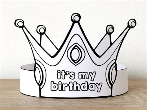 Birthday Paper Crown Printable Party Coloring Craft Made By Teachers