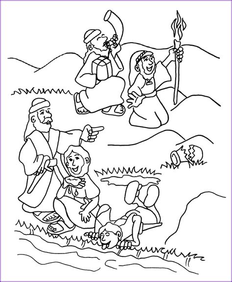 Gideon Fleece Coloring Page Coloring Pages