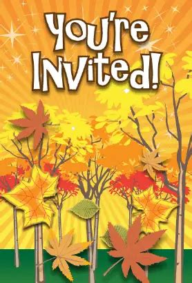 Autumn Leaves Invitation