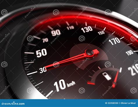 Reducing Speed Safe Driving Concept Km H Stock Illustration