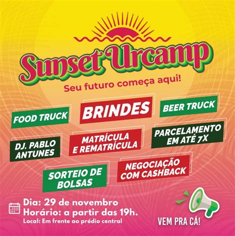 Sunset Urcamp Instituição promove evento em frente ao prédio Central