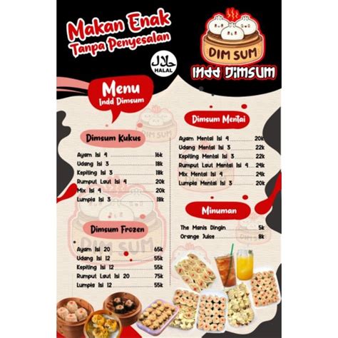 Jual Jasa Desain Menu Makanan Banner Spanduk Pamflet Price List