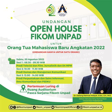 Undangan Open House Fikom Unpad Untuk Orang Tua Mahasiswa Baru Angkatan