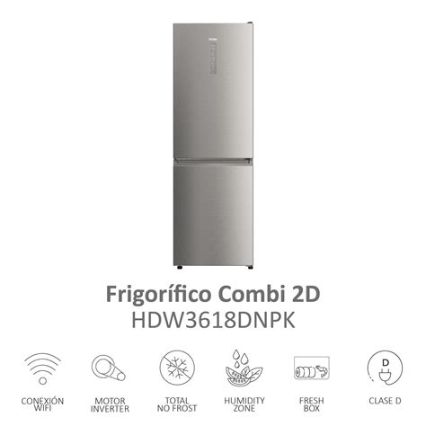 Frigor Fico Combi Haier Total No Frost Con Wifi D Hdw Dnpk