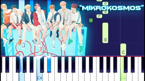 Bts Mikrokosmos Piano Tutorial Easy Youtube