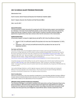 Fillable Online Hr Umich Memorandum From Fax Email Print Pdffiller