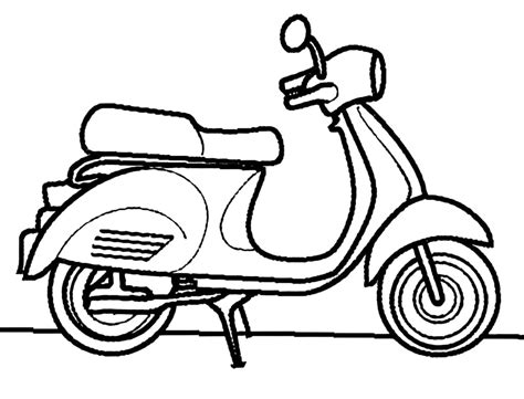 Coloriage Scooter Imprimer Sur Coloriageenfant