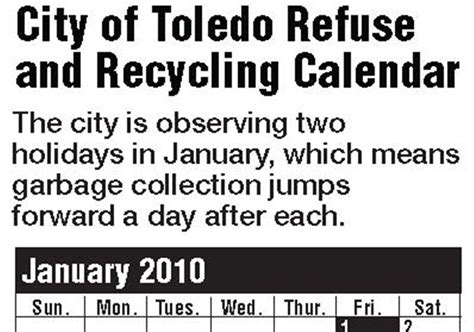 Toledo Recycling Schedule Lola Sibbie