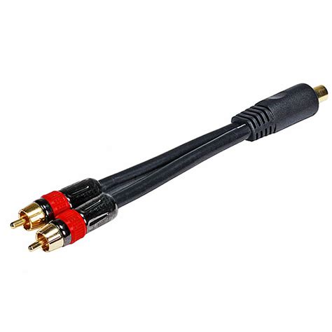 6inch RCA Female to 2-RCA Male Digital Coaxial Splitter Adapter - Monoprice