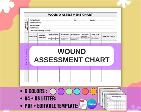 Wound Assessment Chart For Nurses And Caregivers Patient Skin Care Form