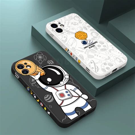 Funda De Tel Fono Con Dise O Lateral De Astronauta Para Iphone Carcasa