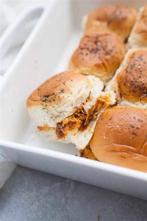 Easy Enchilada Chicken Sliders Rotisserie Or Crockpot Chicken A