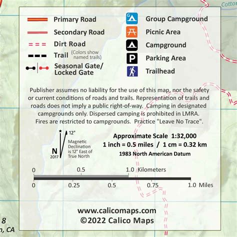 Mt. Laguna Trail Map - Calico Maps