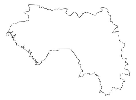 Guinea Outline Map - Guinea map - OutlineMap.org
