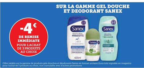 Promo La Gamme Gel Douche Et D Odorant Sanex Chez Hyper U Icatalogue Fr