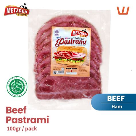 Jual Metzger Pastrami Beef Daging Sapi Halal 100g Shopee Indonesia