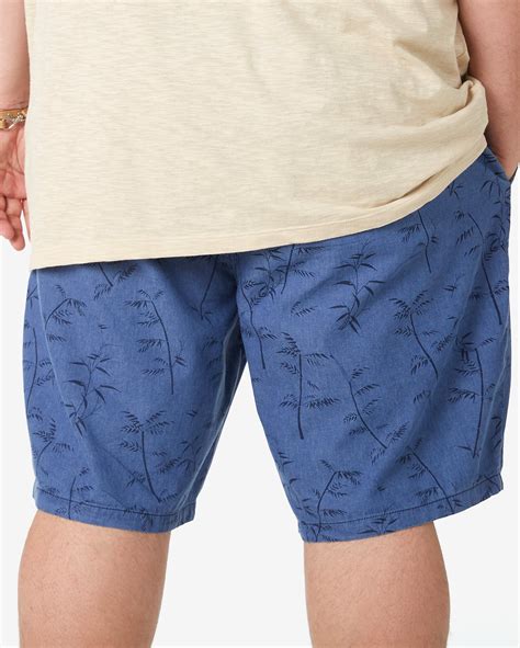 Riachuelo Bermuda Plus Size Masculina Reta Folhagem Azul ALLMAN By