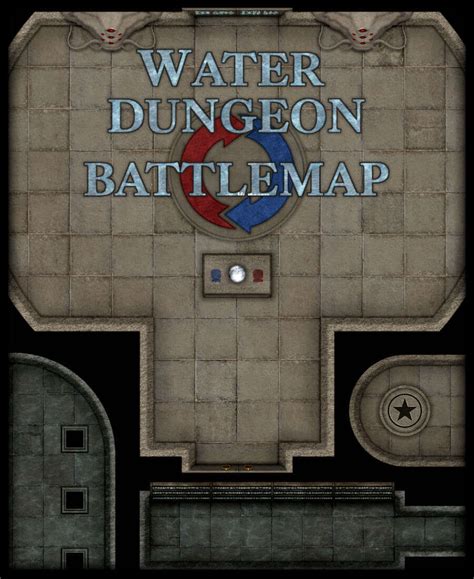 Water Dungeon Battlemap (Digital Maps for VTT) - Digital Maps for ...