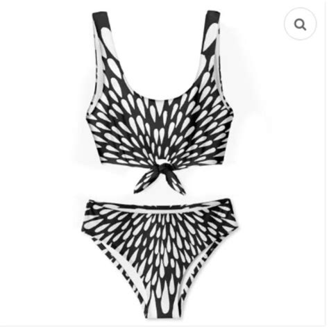 Stella Cove Swim Nwt Stella Cove Bikini Tie Front Black And White