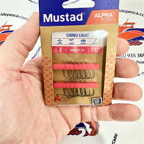 ANZUELOS MUSTAD CHINU LIGHT TITANX MOD 10021AP NUM 4 Sal De Pesca