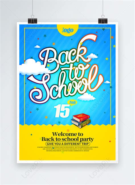 Modern Cartoon Back To School Day Poster Template Imagepicture Free