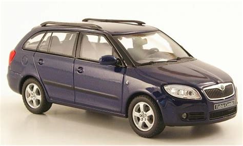 Modellautos Skoda Fabia 1 43 Abrex II Combi Metallic Dunkelblau