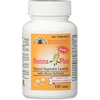 Amazon Senna Plus Natural Vegetable Laxative With Stool Softener