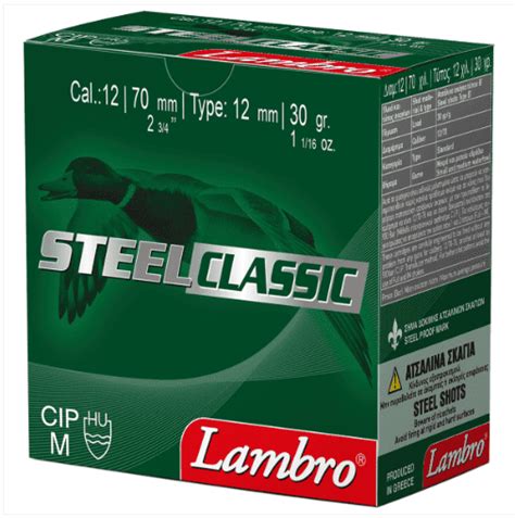 Lambro Steel Classic 12 70 30 G 25 Kpl Haulikonpatruuna 3 25 Mm