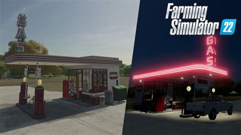 Old Retro Gas Station Farming Simulator Fs Ls Placeable