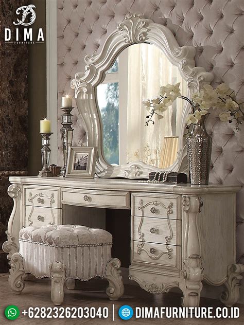 Meja Rias Mewah Terbaru Jepara Luxury Carving Classy Furniture Bt 1518