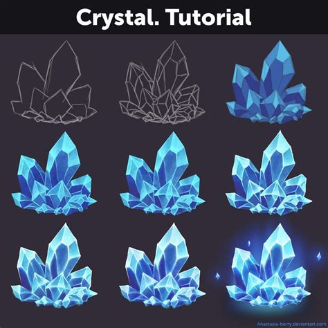 Crystal. Tutorial by Anastasia-berry | Crystal drawing, Art tutorials, Digital art tutorial