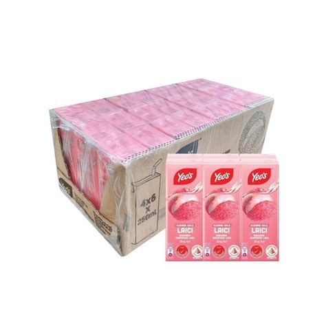 Yeos Lychee Packet Drinks 4x6x250ml Shopee Malaysia