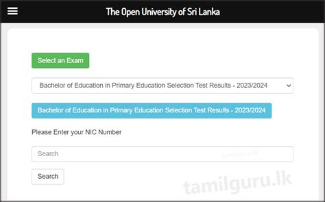 Bed In Primary Education Selection Test Results 2023 Open University