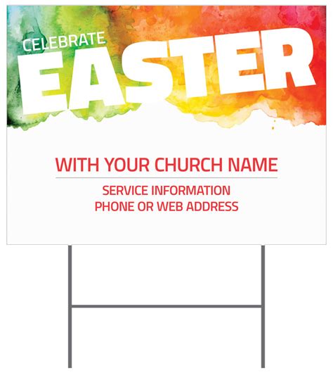 Celebrate Easter Events Yard Sign - Church Banners - Outreach Marketing