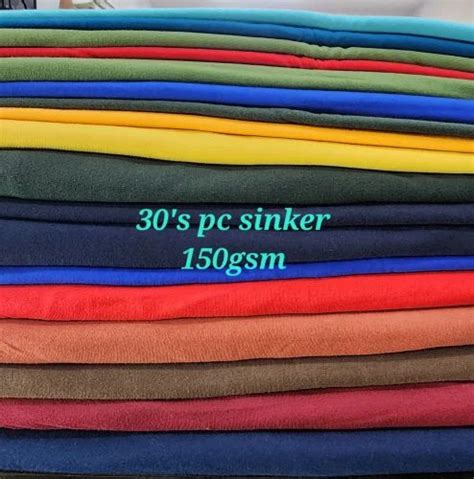 Poly Cotton Single Jersey Fabric Plain Solids Multicolour At Rs